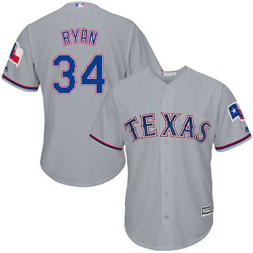 Youth Texas Rangers #34 Nolan Ryan Grey Cool Base Stitched MLB Jersey Youth Texas Rangers #34 Nolan Ryan Grey Cool Base Stitched MLB Jersey