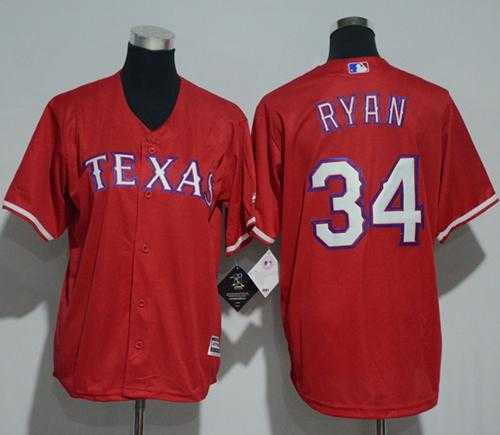Youth Texas Rangers #34 Nolan Ryan Red Cool Base Stitched MLB Jersey