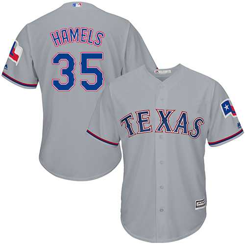 Youth Texas Rangers #35 Cole Hamels Grey Cool Base Stitched MLB Jersey