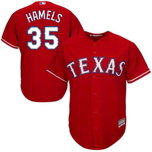 Youth Texas Rangers #35 Cole Hamels Red Cool Base Stitched MLB Jersey