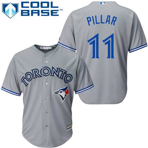 Youth Toronto Blue Jays #11 Kevin Pillar Grey Cool Base Stitched MLB Jersey