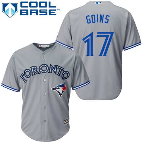 Youth Toronto Blue Jays #17 Ryan Goins Grey Cool Base Stitched MLB Jersey
