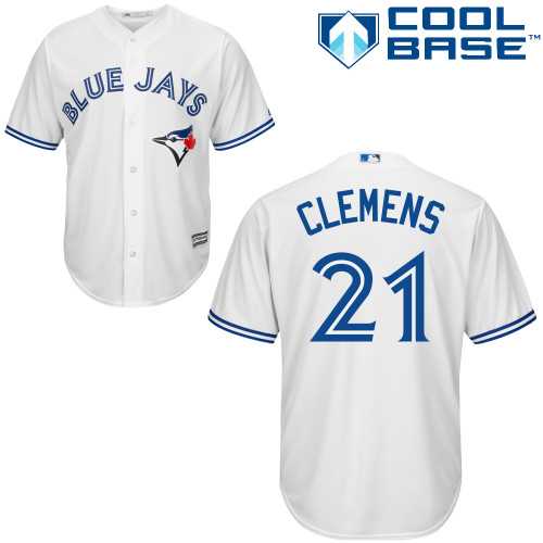 Youth Toronto Blue Jays #21 Roger Clemens White Cool Base Stitched MLB Jersey
