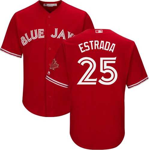 Youth Toronto Blue Jays #25 Marco Estrada Red Cool Base Canada Day Stitched MLB Jersey