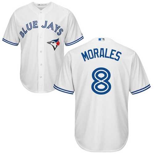 Youth Toronto Blue Jays #8 Kendrys Morales White Cool Base Stitched MLB Jersey