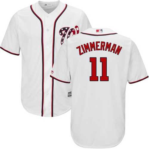 Youth Washington Nationals #11 Ryan Zimmerman White Cool Base Stitched MLB Jersey