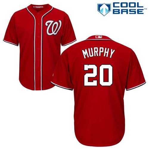 Youth Washington Nationals #20 Daniel Murphy Red Cool Base Stitched MLB Jersey