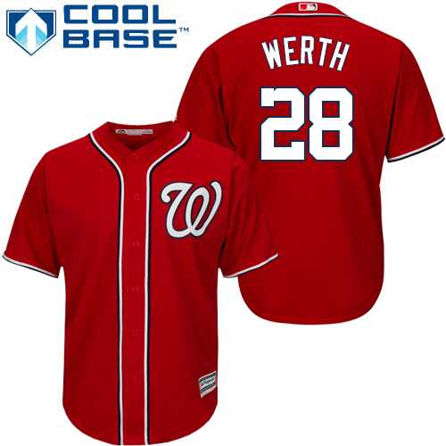 Youth Washington Nationals #28 Jayson Werth Red Stitched MLB Jersey Youth Washington Nationals #28 Jayson Werth Red Stitched MLB Jersey
