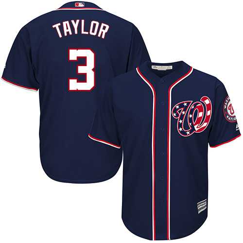 Youth Washington Nationals #3 Michael Taylor Navy Blue Cool Base Stitched MLB Jersey