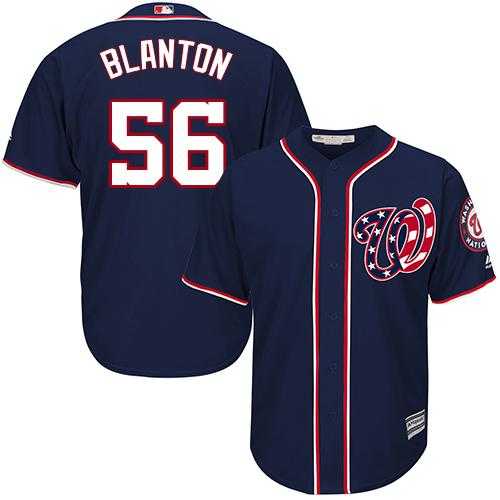 Youth Washington Nationals #56 Joe Blanton Navy Blue Cool Base Stitched MLB Jersey