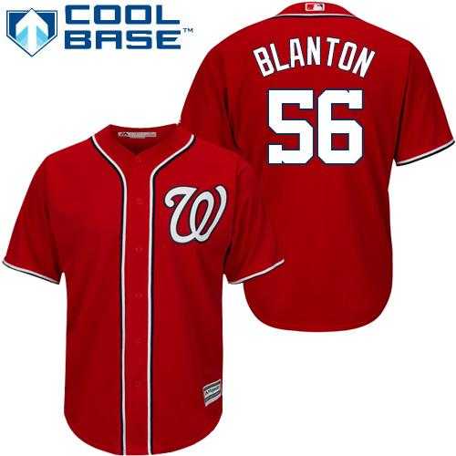 Youth Washington Nationals #56 Joe Blanton Red Cool Base Stitched MLB Jersey
