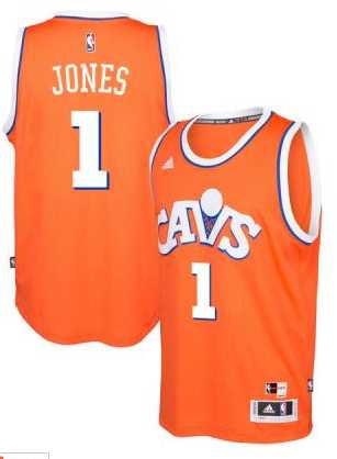 adidas Cleveland Cavaliers #1 James Jones Orange Hardwood Classics Swingman Jersey