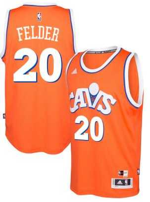 adidas Cleveland Cavaliers #20 Kay Felder Orange Hardwood Classics Swingman Jersey