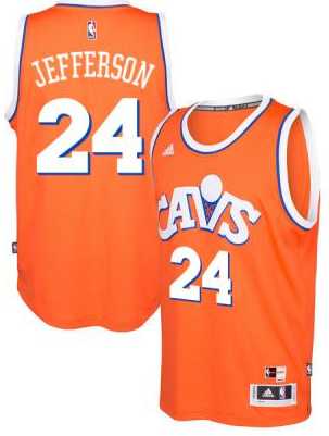adidas Cleveland Cavaliers #24 Richard Jefferson Orange Hardwood Classics Swingman Jersey