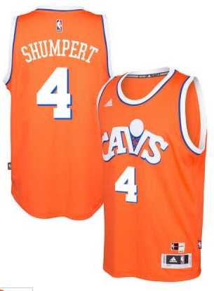 adidas Cleveland Cavaliers #4 Iman Shumpert Orange Hardwood Classics Swingman Jersey