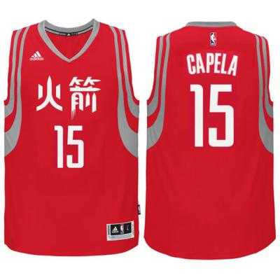 adidas Houston Rockets #15 Clint Capela Red Chinese New Year Swingman Jersey