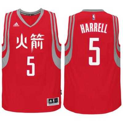 adidas Houston Rockets #5 Montrezl Harrell Red Chinese New Year Swingman Jersey