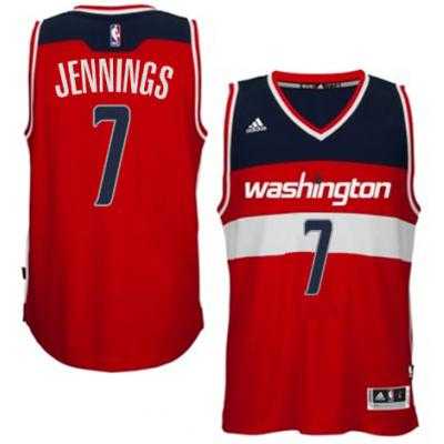 adidas Washington Wizards #7 Brandon Jennings Red Swingman Road Jersey
