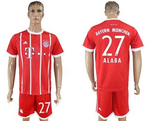 Bayern Munchen #27 Alaba Home Soccer Club Jersey
