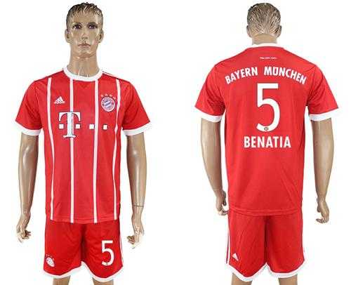 Bayern Munchen #5 Benatia Home Soccer Club Jersey
