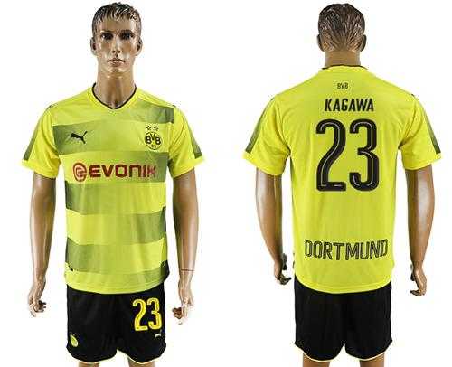 Dortmund #23 Kagawa Home Soccer Club Jersey