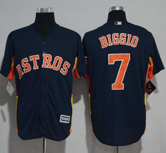 Houston Astros #7 Craig Biggio Navy Blue New Cool Base Stitched MLB Jersey