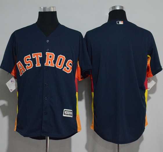 Houston Astros Blank Navy Blue New Cool Base Stitched MLB Jersey