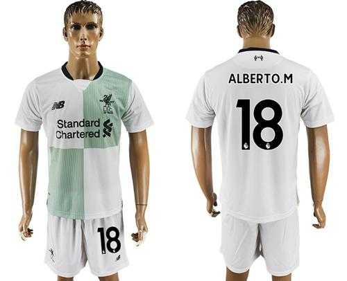 Liverpool #18 Alberto.M Away Soccer Club Jersey