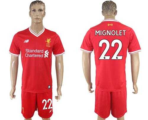 Liverpool #22 Mignolet Red Home Soccer Club Jersey