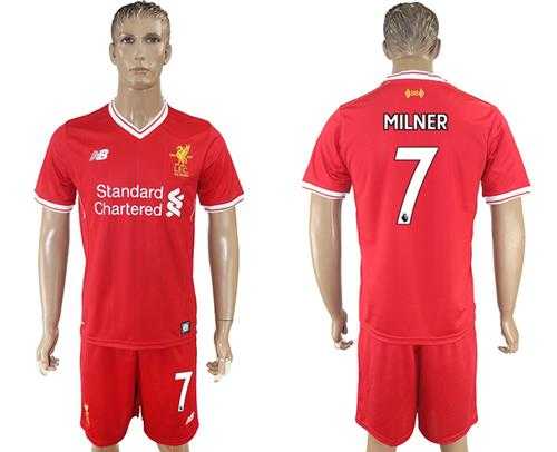 Liverpool #7 Milner Red Home Soccer Club Jersey