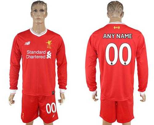 Liverpool Personalized Home Long Sleeves Soccer Club Jersey