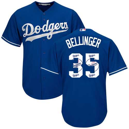 Los Angeles Dodgers #35 Cody Bellinger Blue Team Logo Fashion Stitched MLB Jersey