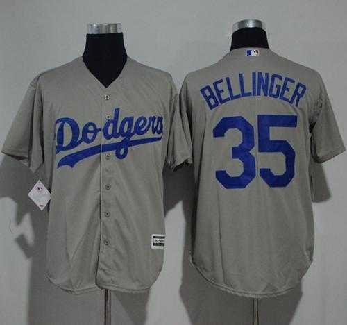 Los Angeles Dodgers #35 Cody Bellinger Grey New Cool Base Stitched MLB Jersey