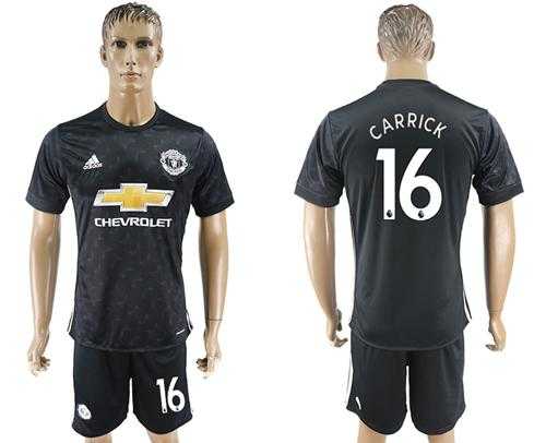 Manchester United #16 Carrick Away Soccer Club Jersey