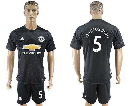 Manchester United #5 Marcos Rojo Away Soccer Club Jersey