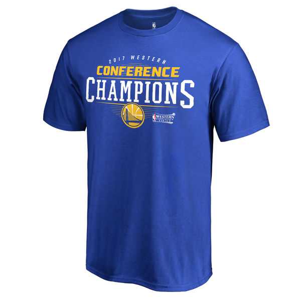 Men's Golden State Warriors Fanatics Branded Blue 2017 Western Conference Champions Big & Tall Crossover T-Shirt