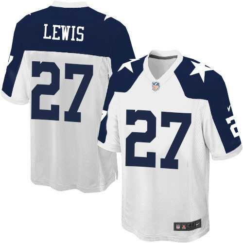 Men's Nike Dallas Cowboys #27 Jourdan Lewis White Game Alternate Throwback Jersey