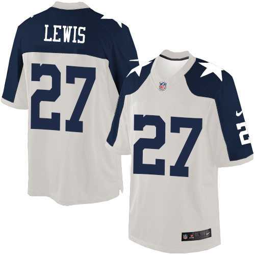 Men's Nike Dallas Cowboys #27 Jourdan Lewis White Limited Throwback Alternate Jersey