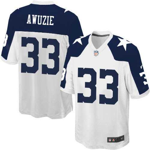 Men's Nike Dallas Cowboys #33 Chidobe Awuzie White Game Alternate Throwback Jersey