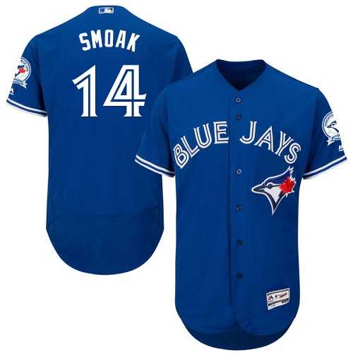 Men's Toronto Blue Jays #14 Justin Smoak Royal Blue Flexbase Authentic Collection Stitched MLB Jersey