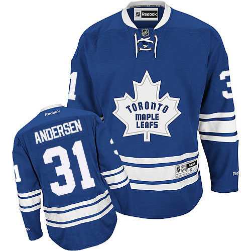 Men's Toronto Maple Leafs #31 Frederik Andersen Royal Blue New Third NHL Jersey