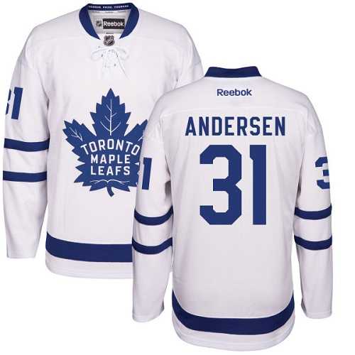 Men's Toronto Maple Leafs #31 Frederik Andersen White Away NHL Jersey