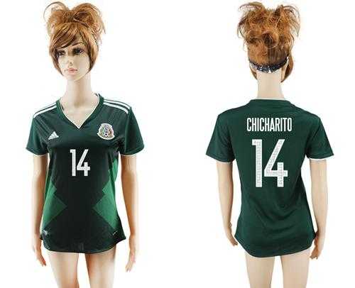 Mexico #14 Chicharito Home Soccer Country Jersey