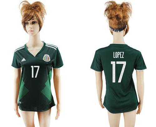 Mexico #17 Lopez Home Soccer Country Jersey
