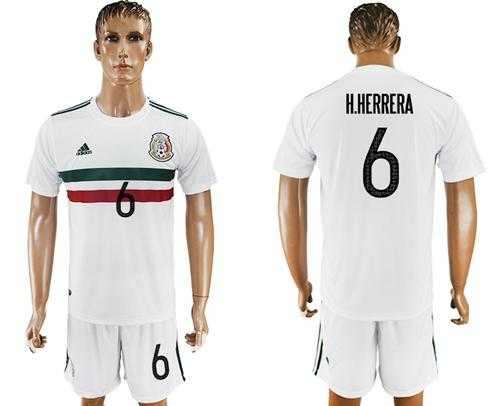 Mexico #6 H.Herrera Away Soccer Country Jersey