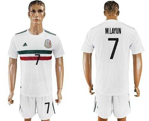 Mexico #7 M.Layun Away Soccer Country Jersey