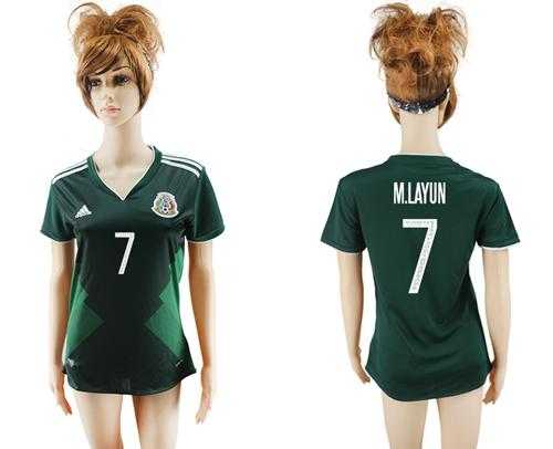 Mexico #7 M.Layun Home Soccer Country Jersey