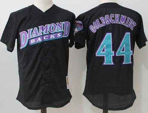 Mitchell And Ness Arizona Diamondbacks #44 Paul Goldschmidt Black Throwback Stitched MLB Jersey