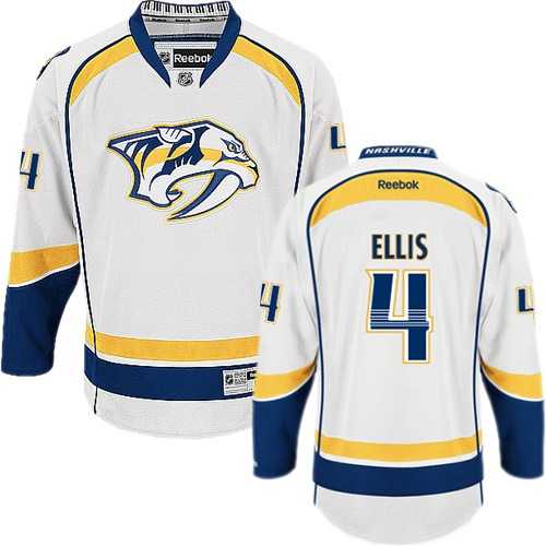 Nashville Predators #4 Ryan Ellis White Road Stitched NHL Jersey