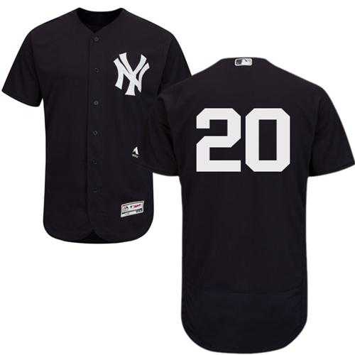 New York Yankees #20 Jorge Posada Navy Blue Flexbase Authentic Collection Stitched MLB Jersey New York Yankees #20 Jorge Posada Navy Blue Flexbase Authentic Collection Stitched MLB Jersey